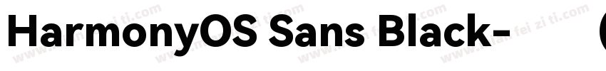 HarmonyOS Sans Black-黑体(TrucType)(W字体转换